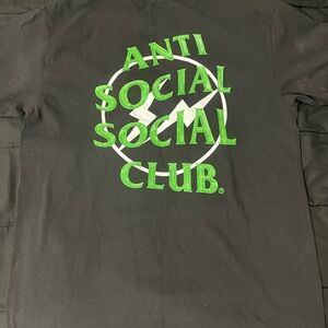 Anti Social Social Club Fragment Black Tee with Green Logo